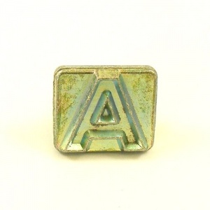 19mm Block Letter A Embossing Stamp